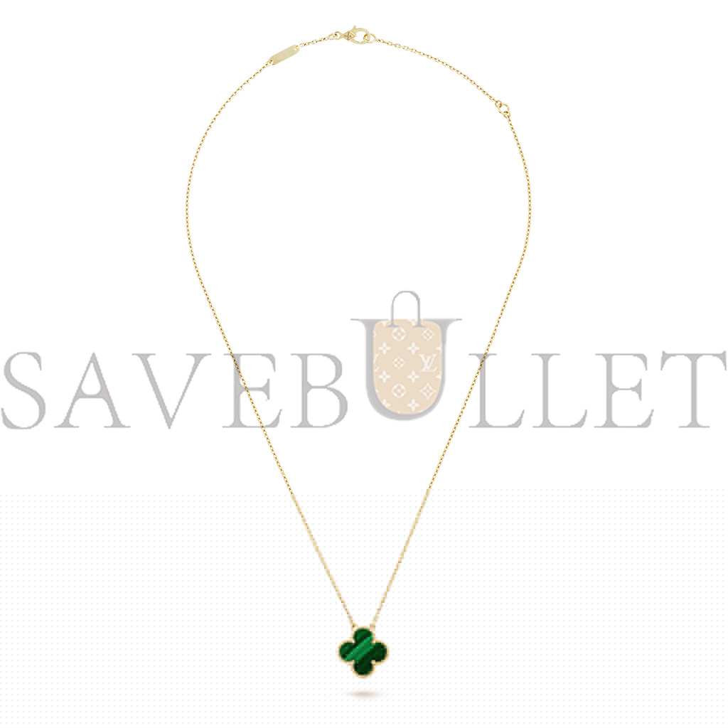 V*N CL*F arpels vintage alhambra pendant - yellow gold, malachite  vcaro9va00